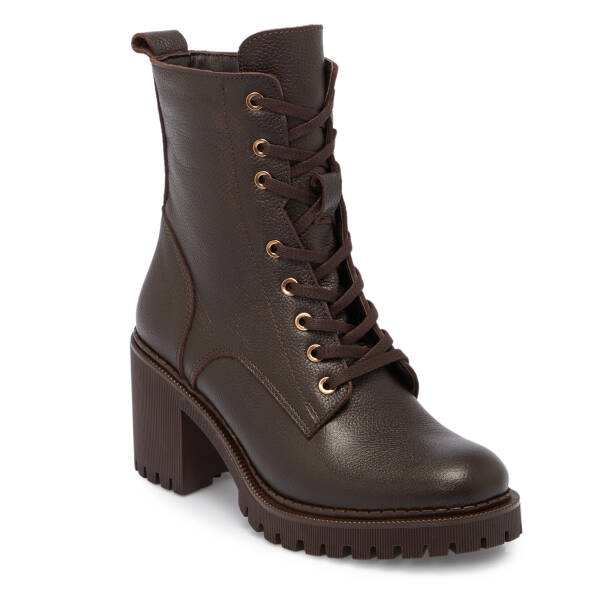 Kahverengi Deri Kadın Bot - K25K1BT68327-A42 