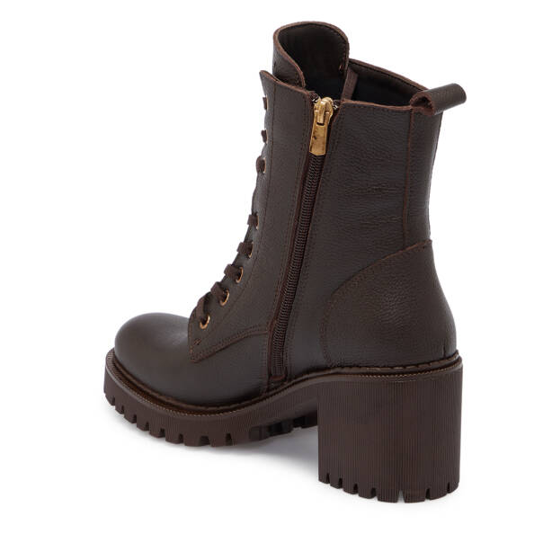 Kahverengi Deri Kadın Bot - K25K1BT68327-A42 - 2