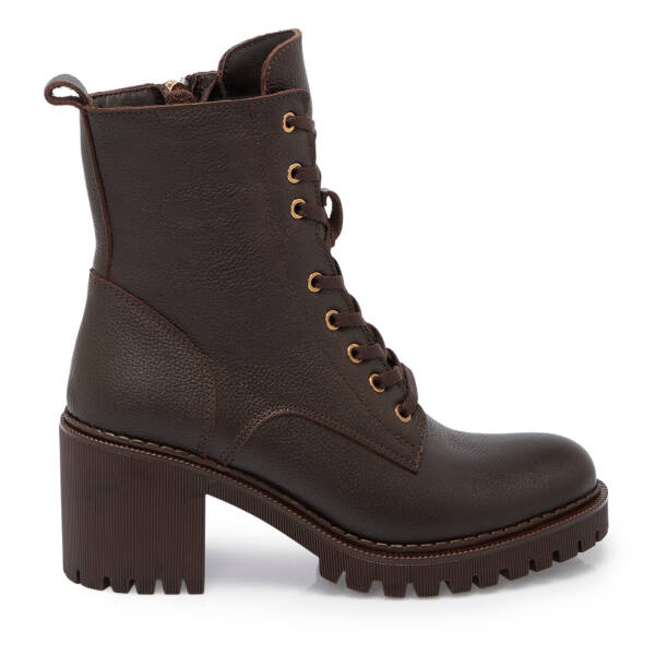 Kahverengi Deri Kadın Bot - K25K1BT68327-A42 - 3