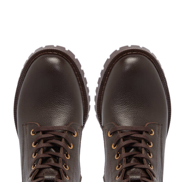 Kahverengi Deri Kadın Bot - K25K1BT68327-A42 - 5