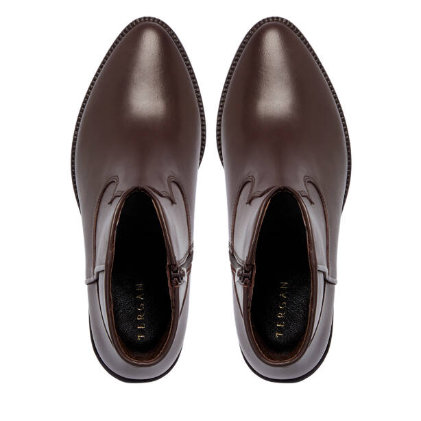 Kahverengi Hakiki Deri Kadın Bot - K25K1BT68344-A24 - 5