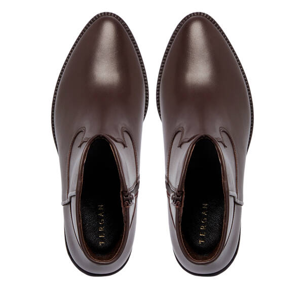 Kahverengi Hakiki Deri Kadın Bot - K25K1BT68344-A24 - 5