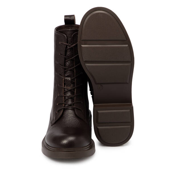 Kahverengi Deri Kadın Bot - K25K1BT68346-A42 - 4