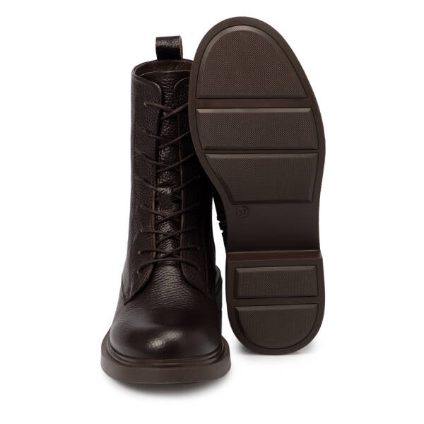 Kahverengi Deri Kadın Bot - K25K1BT68346-A42 - 4