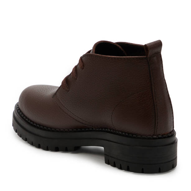 Kahverengi Hakiki Deri Kadın Bot - K25K1BT68531-A42 - Tergan