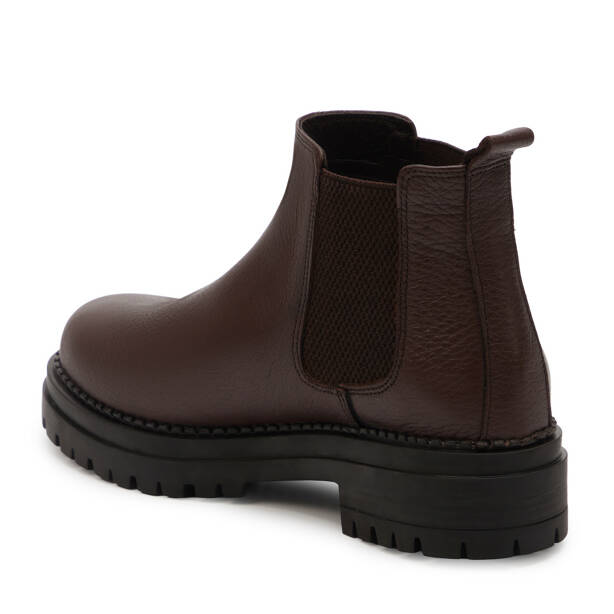 Kahverengi Hakiki Deri Kadın Bot - K25K1BT68532-A42 - Tergan