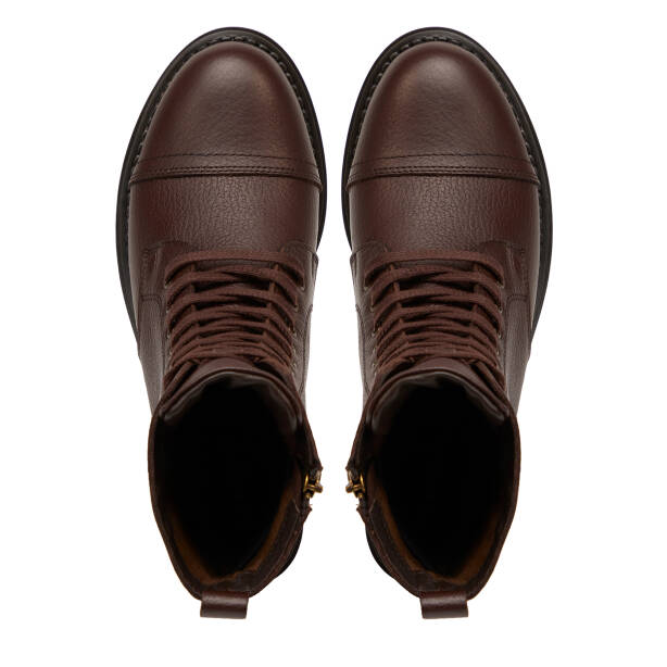 Kahverengi Hakiki Deri Kadın Bot - K25K1BT68533-A42 - Tergan