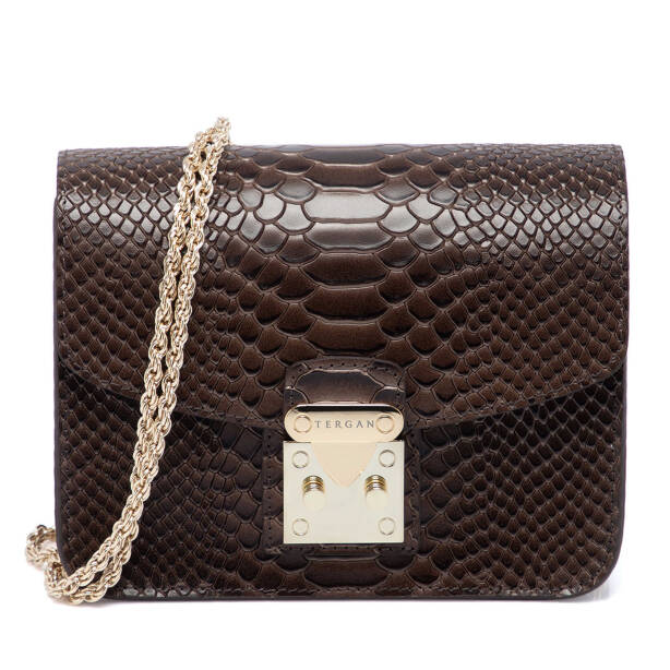 Kahverengi Deri Kadın Çapraz Askılı Çanta - S24K1BC78972-G0D 