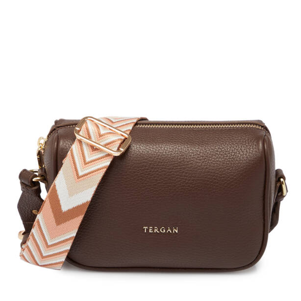 Kahverengi Deri Kadın Çapraz Askılı Çanta - S25K1BC80467-S8G 