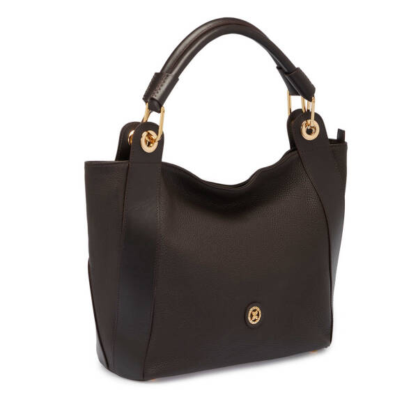 Kahverengi Deri Kadın Çapraz Askılı Çanta - S25Y1BC77736-W14 - 2