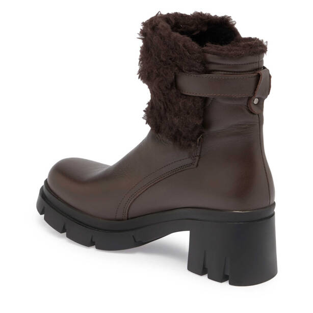 Kahverengi Deri Kadın Casual Bot - K23K1BT66856-A24 - 2