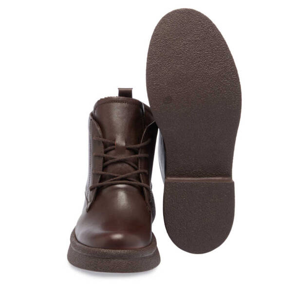 Kahverengi Hakiki Deri Kadın Casual Bot - K23K1BT66949-A24 - 4
