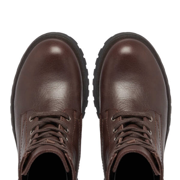 Kahverengi Hakiki Deri Kadın Casual Bot - K23K1BT67048-A24 - 5