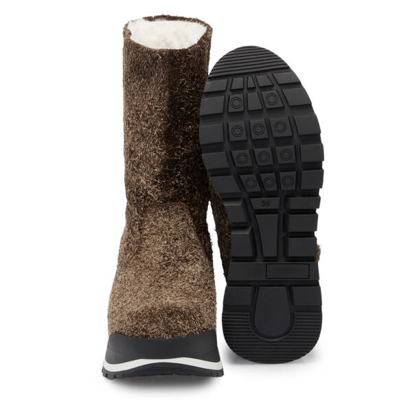 Kahverengi Deri Kadın Casual Bot - K24K1BT67520-A24 - 4