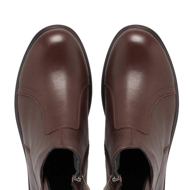 Kahverengi Deri Kadın Casual Bot - K24K1BT67531-A24 - 5