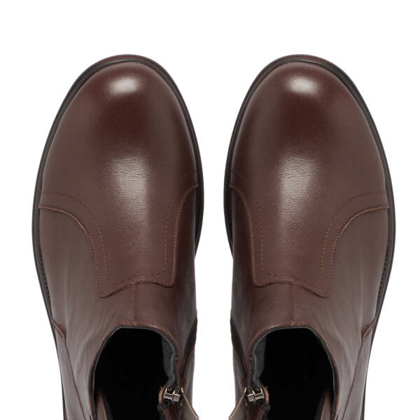 Kahverengi Deri Kadın Casual Bot - K24K1BT67531-A24 - 5