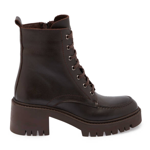 Kahverengi Deri Kadın Casual Bot - K24K1BT67558-A24 - 3