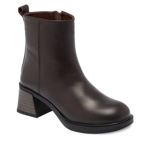 Kahverengi Deri Kadın Casual Bot - K24K1BT67559-A24 - Tergan