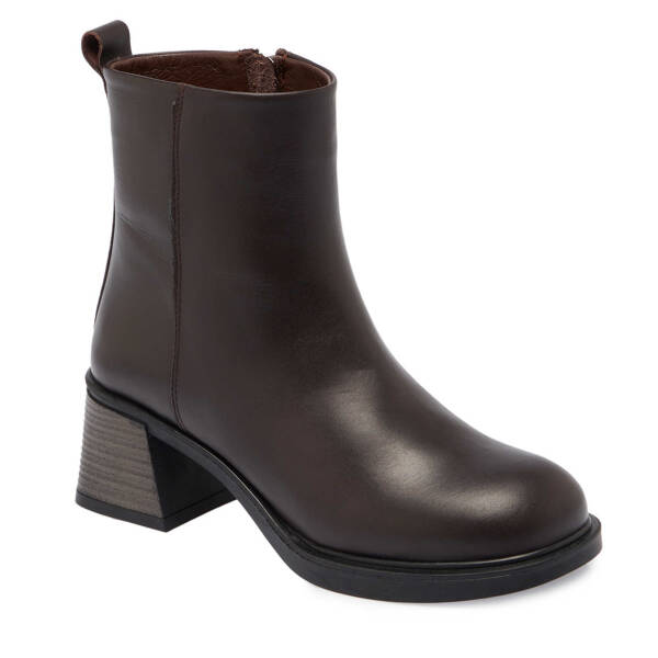 Kahverengi Deri Kadın Casual Bot - K24K1BT67559-A24 - 1