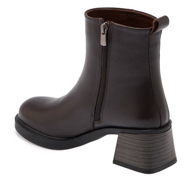 Kahverengi Deri Kadın Casual Bot - K24K1BT67559-A24 - 2