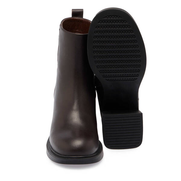 Kahverengi Deri Kadın Casual Bot - K24K1BT67559-A24 - 4