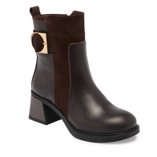 Kahverengi Deri Kadın Casual Bot - K24K1BT67561-F56 - 1