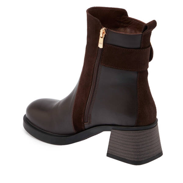 Kahverengi Deri Kadın Casual Bot - K24K1BT67561-F56 - 2