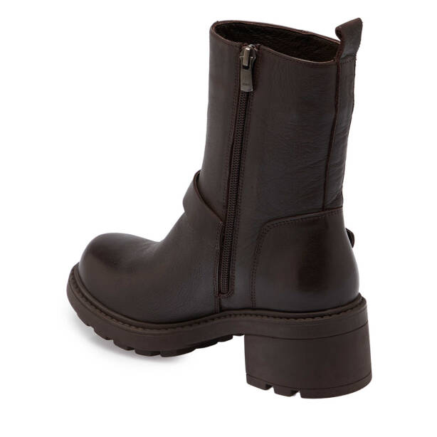 Kahverengi Deri Kadın Casual Bot - K24K1BT67562-A24 - Tergan