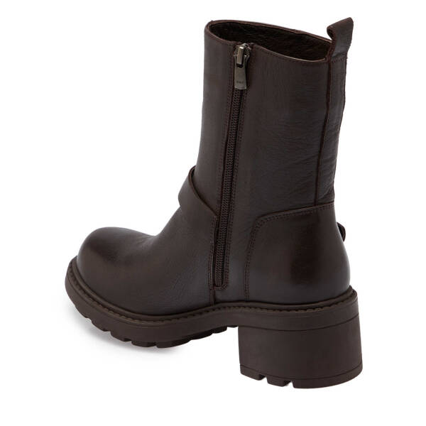 Kahverengi Deri Kadın Casual Bot - K24K1BT67562-A24 - 2