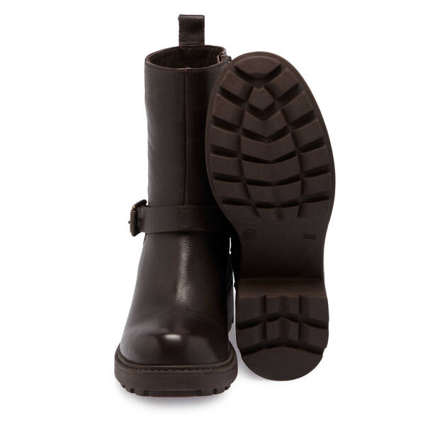 Kahverengi Deri Kadın Casual Bot - K24K1BT67562-A24 - 4