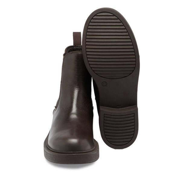 Kahverengi Deri Kadın Casual Bot - K24K1BT67566-A24 - 4