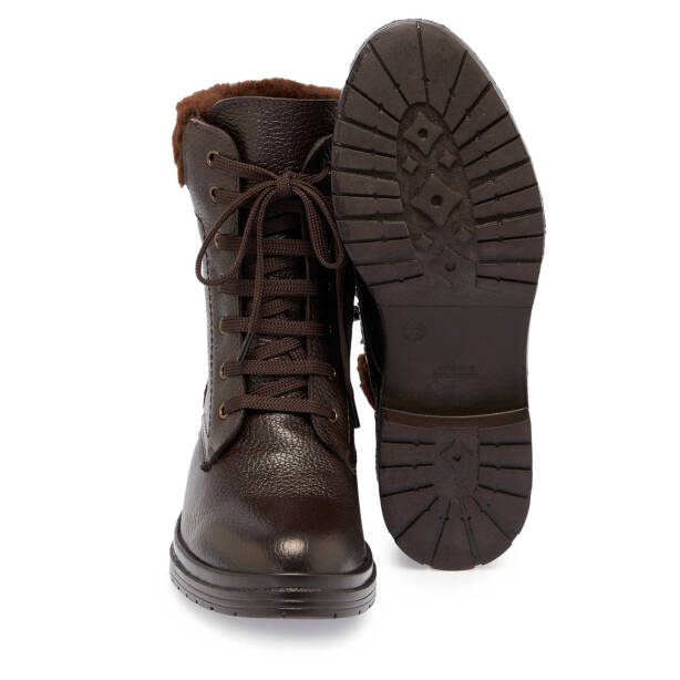 Kahverengi Deri Kadın Casual Bot - K24K1BT67571-A42 - 4