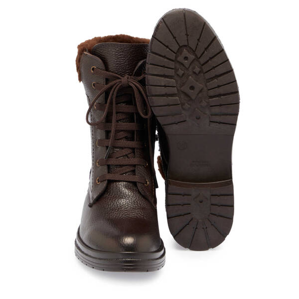 Kahverengi Deri Kadın Casual Bot - K24K1BT67571-A42 - 4