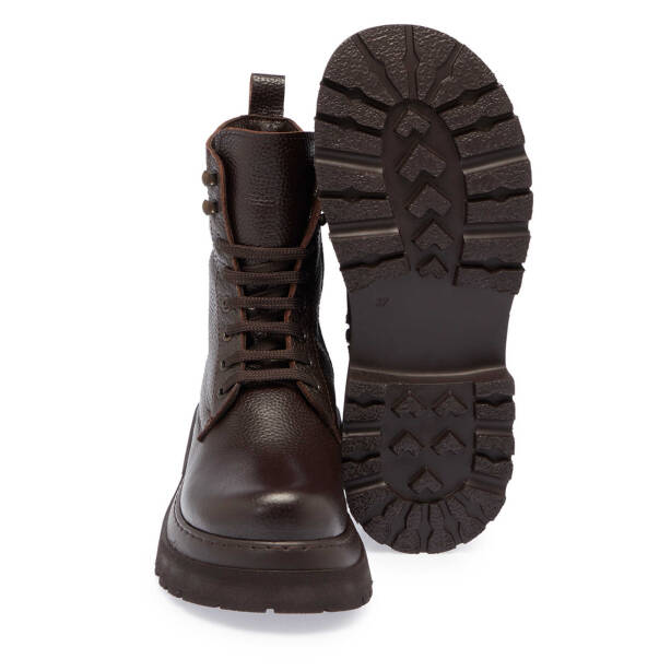 Kahverengi Deri Kadın Casual Bot - K24K1BT67583-A42 - 4