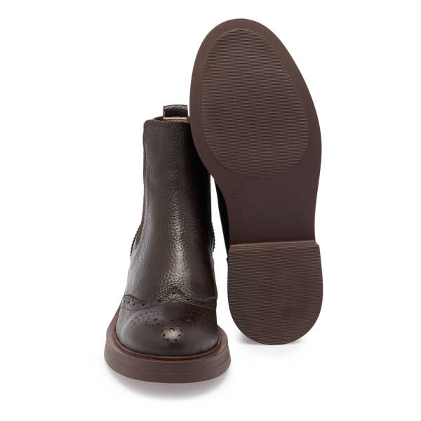 Kahverengi Deri Kadın Casual Bot - K24K1BT67616-A42 - 4