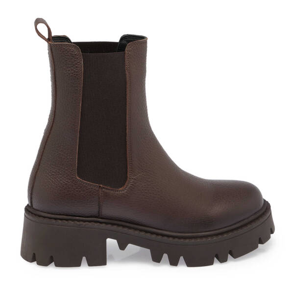 Kahverengi Deri Kadın Casual Bot - K24K1BT67622-A42 - 3