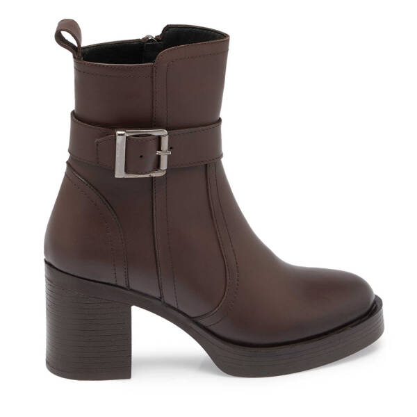 Kahverengi Deri Kadın Casual Bot - K24K1BT67623-A24 - 3