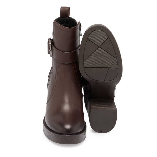 Kahverengi Deri Kadın Casual Bot - K24K1BT67623-A24 - 4