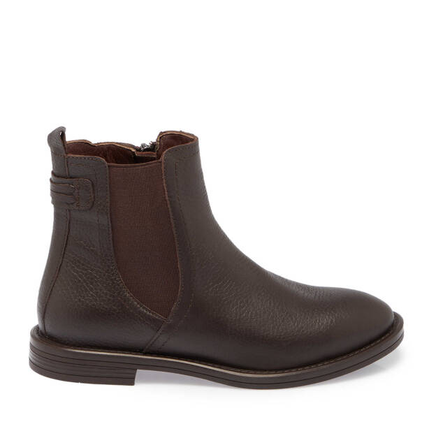 Kahverengi Deri Kadın Casual Bot - K24K1BT67679-A42 - 3