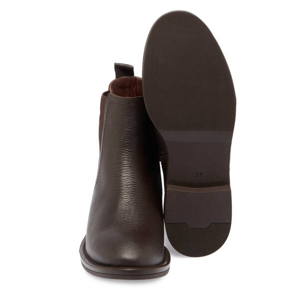 Kahverengi Deri Kadın Casual Bot - K24K1BT67679-A42 - 4