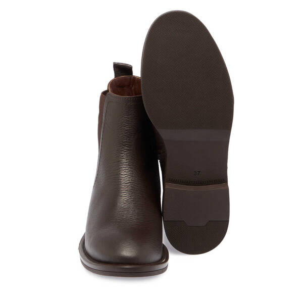 Kahverengi Hakiki Deri Kadın Casual Bot - K24K1BT67679-A42 - 4