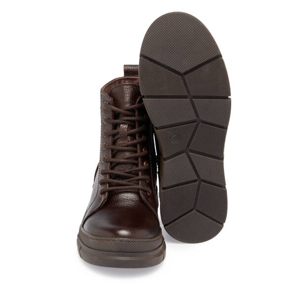 Kahverengi Deri Kadın Casual Bot - K24K1BT67683-A42 - 4