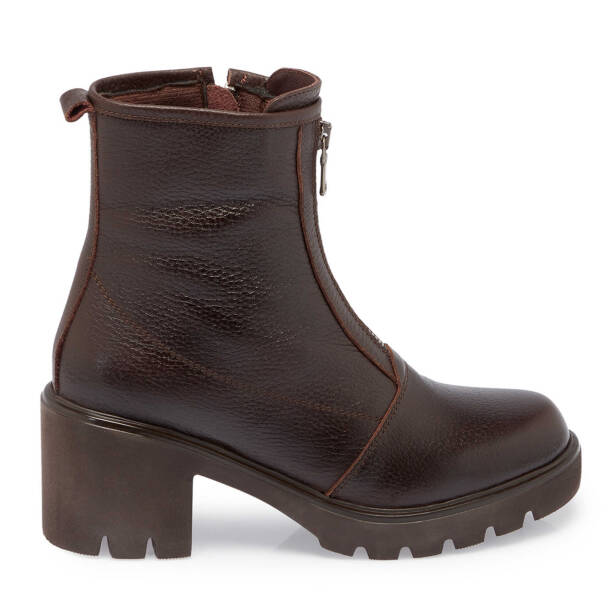 Kahverengi Deri Kadın Casual Bot - K24K1BT67686-A42 - 3