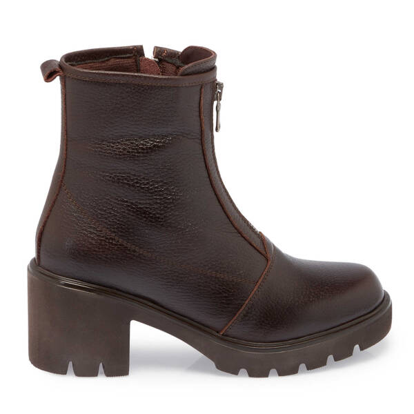 Kahverengi Deri Kadın Casual Bot - K24K1BT67686-A42 - 3