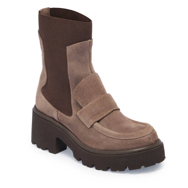 Kahverengi Deri Kadın Casual Bot - K24K1BT67693-K32 - 1