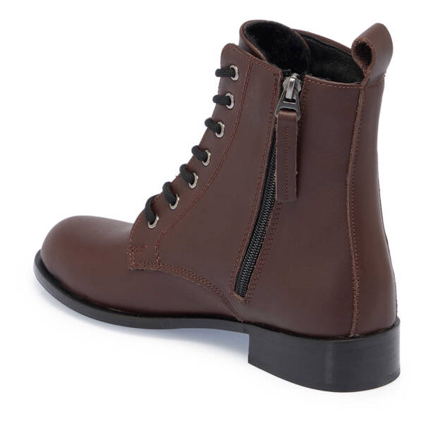 Kahverengi Deri Kadın Casual Bot - K24K1BT67741-A24 - 2