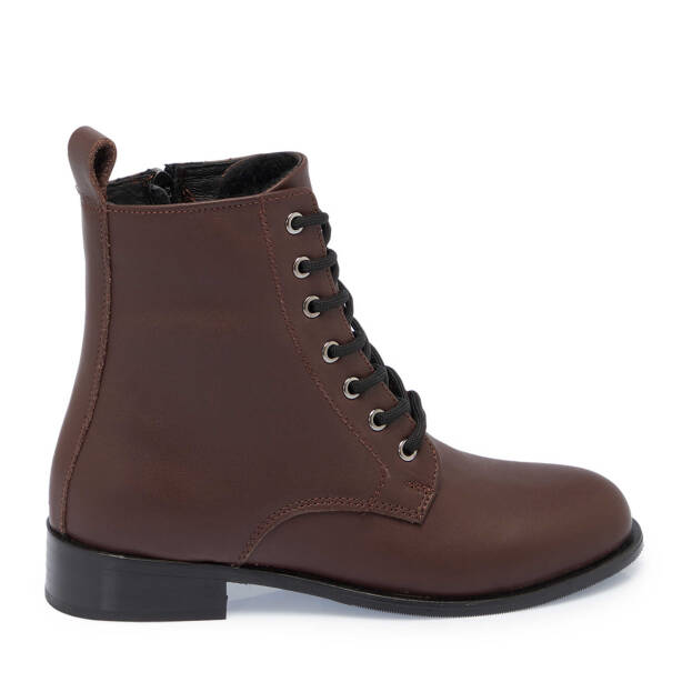 Kahverengi Deri Kadın Casual Bot - K24K1BT67741-A24 - 3