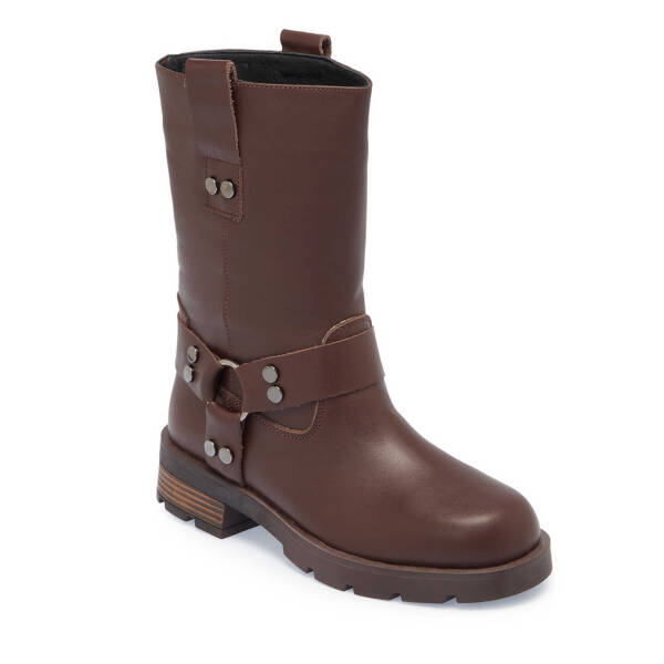 Kahverengi Deri Kadın Casual Bot - K24K1BT67743-A24 - 1