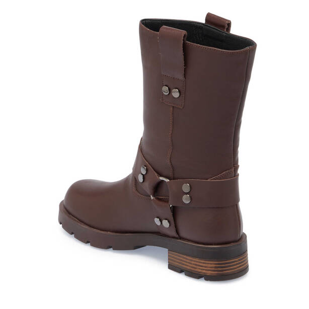 Kahverengi Deri Kadın Casual Bot - K24K1BT67743-A24 - 2