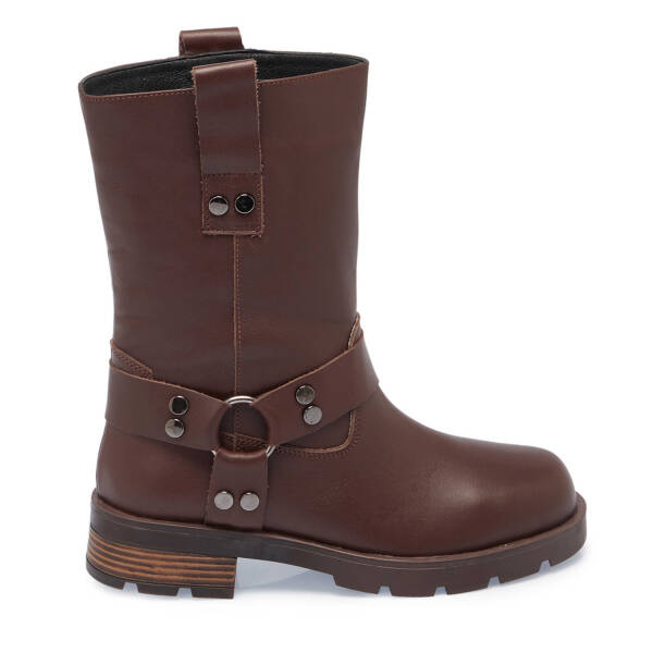 Kahverengi Deri Kadın Casual Bot - K24K1BT67743-A24 - 3